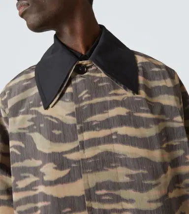 Jil Sander Camouflage crêpe de chine car coat | Thumbnail 6 Jil Sander Camouflage crêpe de chine car coat | Thumbnail 6