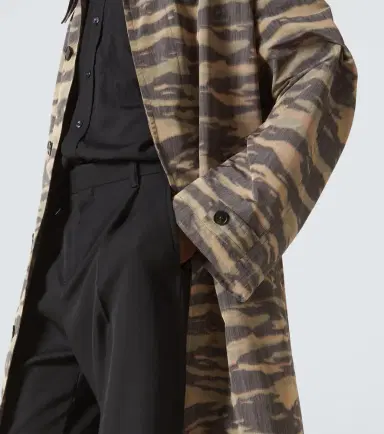 Jil Sander Camouflage crêpe de chine car coat | Thumbnail 7 Jil Sander Camouflage crêpe de chine car coat | Thumbnail 7