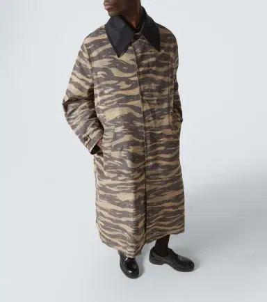 Jil Sander Camouflage crêpe de chine car coat | Thumbnail 8 Jil Sander Camouflage crêpe de chine car coat | Thumbnail 8