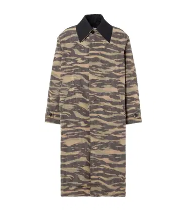Jil Sander Camouflage crêpe de chine car coat | Thumbnail 1 Jil Sander Camouflage crêpe de chine car coat | Thumbnail 1