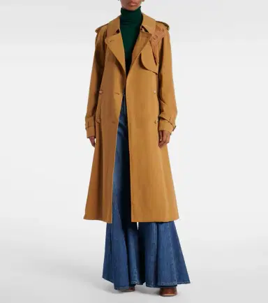 Chloe Chloé Cotton gabardine trench coat | Thumbnail 2 Chloe Chloé Cotton gabardine trench coat | Thumbnail 2