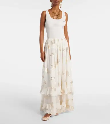 Chloe Chloé Ribbed-knit cotton tank top | Thumbnail 3 Chloe Chloé Ribbed-knit cotton tank top | Thumbnail 3
