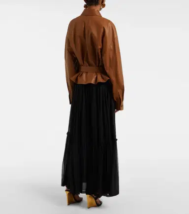 Saint Laurent Saharienne cropped leather jacket | Thumbnail 3 Saint Laurent Saharienne cropped leather jacket | Thumbnail 3