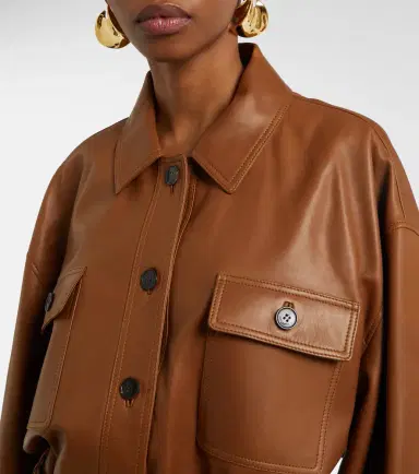 Saint Laurent Saharienne cropped leather jacket | Thumbnail 4 Saint Laurent Saharienne cropped leather jacket | Thumbnail 4