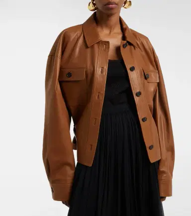 Saint Laurent Saharienne cropped leather jacket | Thumbnail 5 Saint Laurent Saharienne cropped leather jacket | Thumbnail 5