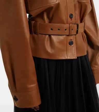 Saint Laurent Saharienne cropped leather jacket | Thumbnail 6 Saint Laurent Saharienne cropped leather jacket | Thumbnail 6