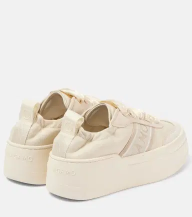 Ferragamo Suede-trimmed leather platform sneakers | Thumbnail 3 Ferragamo Suede-trimmed leather platform sneakers | Thumbnail 3