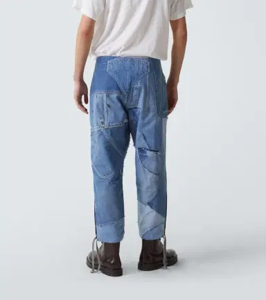 Greg Lauren Patchwork straight jeans | Thumbnail 2 Greg Lauren Patchwork straight jeans | Thumbnail 2