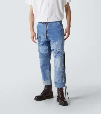 Greg Lauren Patchwork straight jeans | Thumbnail 3 Greg Lauren Patchwork straight jeans | Thumbnail 3