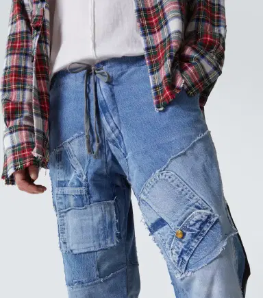 Greg Lauren Patchwork straight jeans | Thumbnail 4 Greg Lauren Patchwork straight jeans | Thumbnail 4