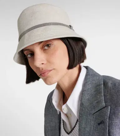 Brunello Cucinelli Linen canvas bucket hat | Thumbnail 2 Brunello Cucinelli Linen canvas bucket hat | Thumbnail 2