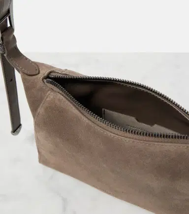 Brunello Cucinelli Duo Small suede shoulder bag | Thumbnail 4 Brunello Cucinelli Duo Small suede shoulder bag | Thumbnail 4