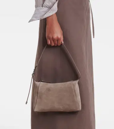 Brunello Cucinelli Duo Small suede shoulder bag | Thumbnail 7 Brunello Cucinelli Duo Small suede shoulder bag | Thumbnail 7