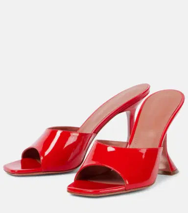 Amina Muaddi Lupita 70 patent leather mules | Thumbnail 4 Amina Muaddi Lupita 70 patent leather mules | Thumbnail 4
