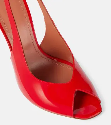 Amina Muaddi Kristina 105 patent leather peep-toe pumps | Thumbnail 4 Amina Muaddi Kristina 105 patent leather peep-toe pumps | Thumbnail 4