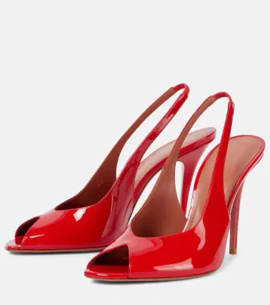 Amina Muaddi Kristina 105 patent leather peep-toe pumps | Thumbnail 5 Amina Muaddi Kristina 105 patent leather peep-toe pumps | Thumbnail 5