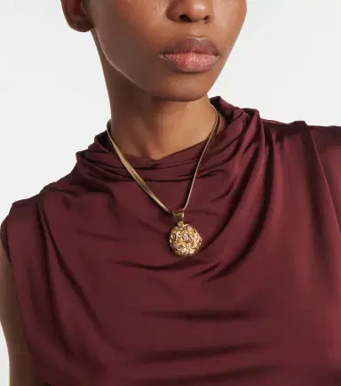 Magda Butrym Floral crystal-embellished pendant necklace | Thumbnail 2 Magda Butrym Floral crystal-embellished pendant necklace | Thumbnail 2