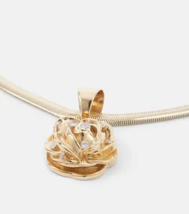 Magda Butrym Floral crystal-embellished pendant necklace | Thumbnail 3 Magda Butrym Floral crystal-embellished pendant necklace | Thumbnail 3