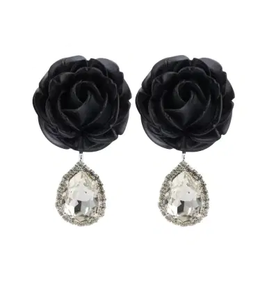 Magda Butrym Mini Rose crystal-embellished drop earrings | Thumbnail 1 Magda Butrym Mini Rose crystal-embellished drop earrings | Thumbnail 1