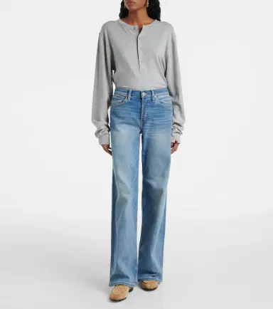 Re/Done Cotton Stretch mid-rise wide-leg jeans | Thumbnail 4 Re/Done Cotton Stretch mid-rise wide-leg jeans | Thumbnail 4