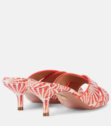Aquazzura Divine 50 leather-trimmed mules | Thumbnail 3 Aquazzura Divine 50 leather-trimmed mules | Thumbnail 3