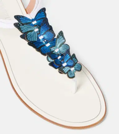 Aquazzura Papillon leather-trimmed canvas sandals | Thumbnail 3 Aquazzura Papillon leather-trimmed canvas sandals | Thumbnail 3