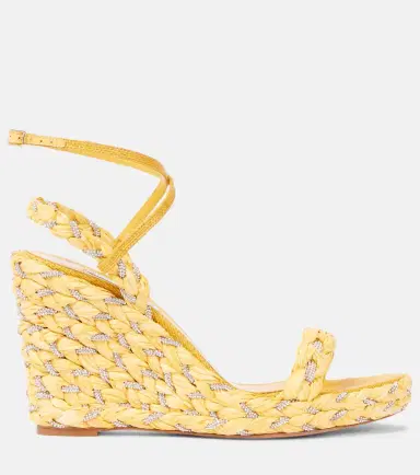 Aquazzura Costiera Crystal raffia espadrille wedges | Thumbnail 3 Aquazzura Costiera Crystal raffia espadrille wedges | Thumbnail 3