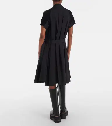 Sacai Striped jersey and poplin shirt dress | Thumbnail 5 Sacai Striped jersey and poplin shirt dress | Thumbnail 5