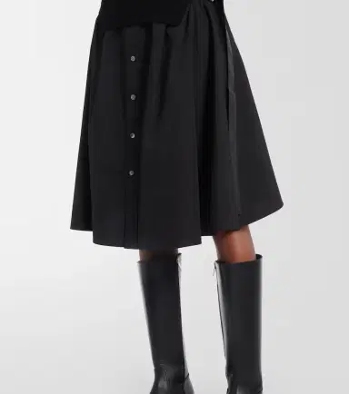 Sacai Striped jersey and poplin shirt dress | Thumbnail 6 Sacai Striped jersey and poplin shirt dress | Thumbnail 6