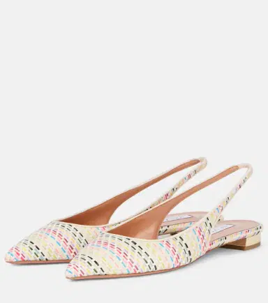 Aquazzura Purist Sling woven slingback flats | Thumbnail 3 Aquazzura Purist Sling woven slingback flats | Thumbnail 3