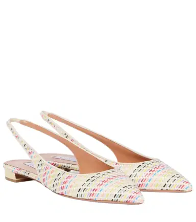 Aquazzura Purist Sling woven slingback flats | Thumbnail 1 Aquazzura Purist Sling woven slingback flats | Thumbnail 1