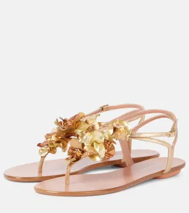 Aquazzura Appliqué metallic leather sandals | Thumbnail 2 Aquazzura Appliqué metallic leather sandals | Thumbnail 2