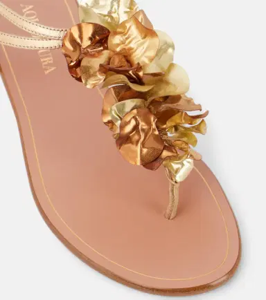 Aquazzura Appliqué metallic leather sandals | Thumbnail 3 Aquazzura Appliqué metallic leather sandals | Thumbnail 3