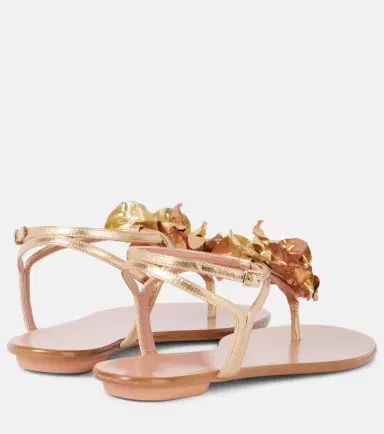 Aquazzura Appliqué metallic leather sandals | Thumbnail 4 Aquazzura Appliqué metallic leather sandals | Thumbnail 4