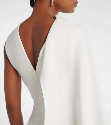 Roksanda Bridal Edith draped crêpe midi dress | Thumbnail 3 Roksanda Bridal Edith draped crêpe midi dress | Thumbnail 3