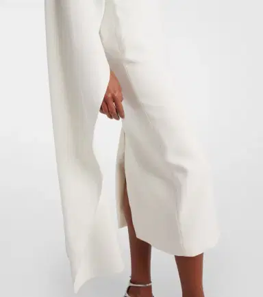 Roksanda Bridal Edith draped crêpe midi dress | Thumbnail 4 Roksanda Bridal Edith draped crêpe midi dress | Thumbnail 4
