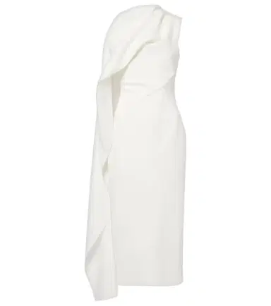 Roksanda Bridal Edith draped crêpe midi dress | Thumbnail 1 Roksanda Bridal Edith draped crêpe midi dress | Thumbnail 1