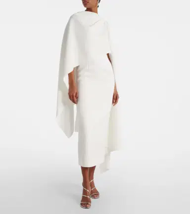 Roksanda Bridal Demetria caped crêpe midi dress | Thumbnail 2 Roksanda Bridal Demetria caped crêpe midi dress | Thumbnail 2