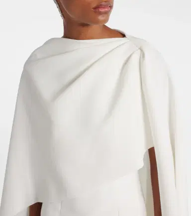 Roksanda Bridal Demetria caped crêpe midi dress | Thumbnail 3 Roksanda Bridal Demetria caped crêpe midi dress | Thumbnail 3