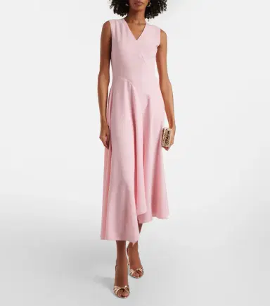 Roksanda Miral asymmetric satin midi dress | Thumbnail 4 Roksanda Miral asymmetric satin midi dress | Thumbnail 4
