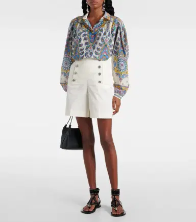 Etro Cotton-blend shorts | Thumbnail 3 Etro Cotton-blend shorts | Thumbnail 3