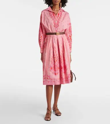 Etro Printed cotton-blend midi dress | Thumbnail 2 Etro Printed cotton-blend midi dress | Thumbnail 2
