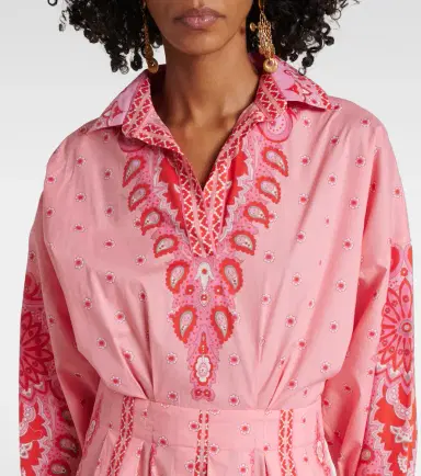 Etro Printed cotton-blend midi dress | Thumbnail 3 Etro Printed cotton-blend midi dress | Thumbnail 3