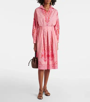 Etro Printed cotton-blend midi dress | Thumbnail 4 Etro Printed cotton-blend midi dress | Thumbnail 4