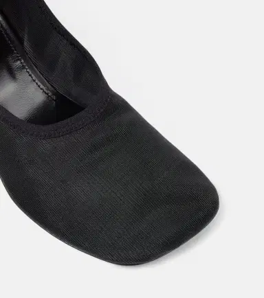 Dries Van Noten Ruffled leather-trimmed mesh pumps | Thumbnail 2 Dries Van Noten Ruffled leather-trimmed mesh pumps | Thumbnail 2