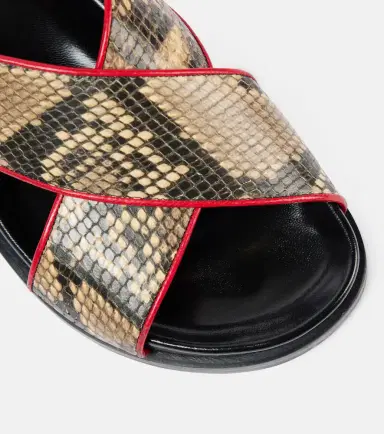 Dries Van Noten Snake-effect leather slingback sandals | Thumbnail 3 Dries Van Noten Snake-effect leather slingback sandals | Thumbnail 3