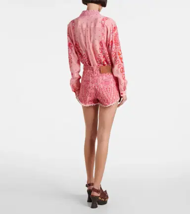 Etro Printed denim shorts | Thumbnail 4 Etro Printed denim shorts | Thumbnail 4