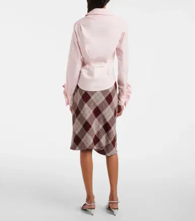 Vivienne Westwood Orb gathered asymmetric cotton shirt | Thumbnail 2 Vivienne Westwood Orb gathered asymmetric cotton shirt | Thumbnail 2