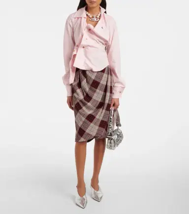 Vivienne Westwood Orb gathered asymmetric cotton shirt | Thumbnail 3 Vivienne Westwood Orb gathered asymmetric cotton shirt | Thumbnail 3