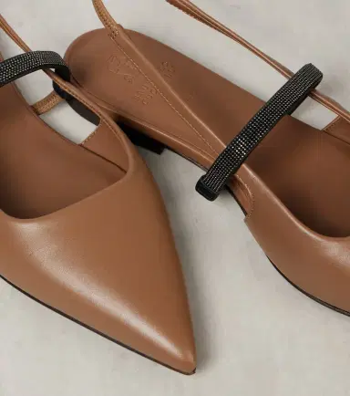 Brunello Cucinelli Pointy leather slingback flats | Thumbnail 3 Brunello Cucinelli Pointy leather slingback flats | Thumbnail 3